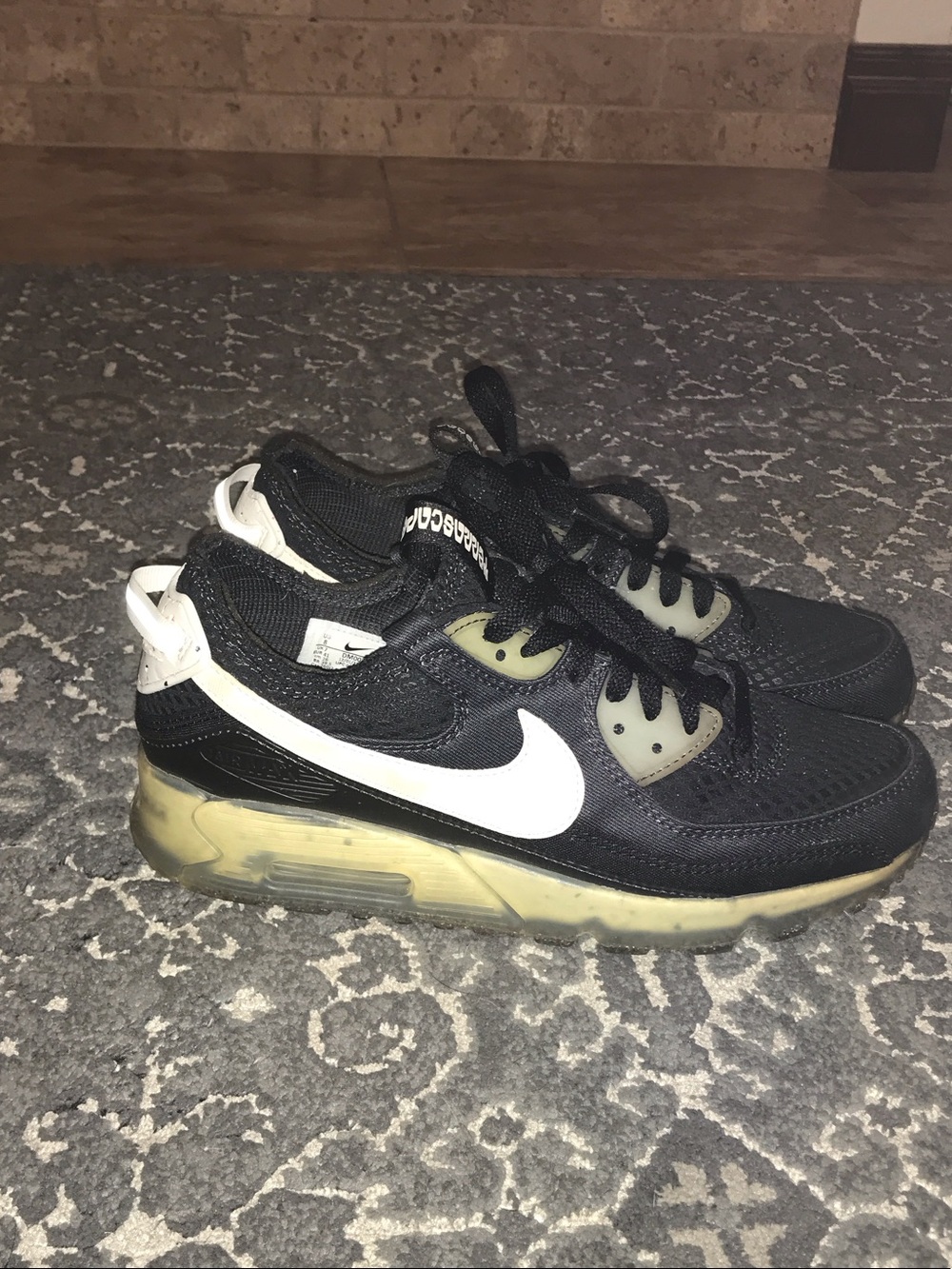 Nike Mens Black Sneakers with White Swoosh